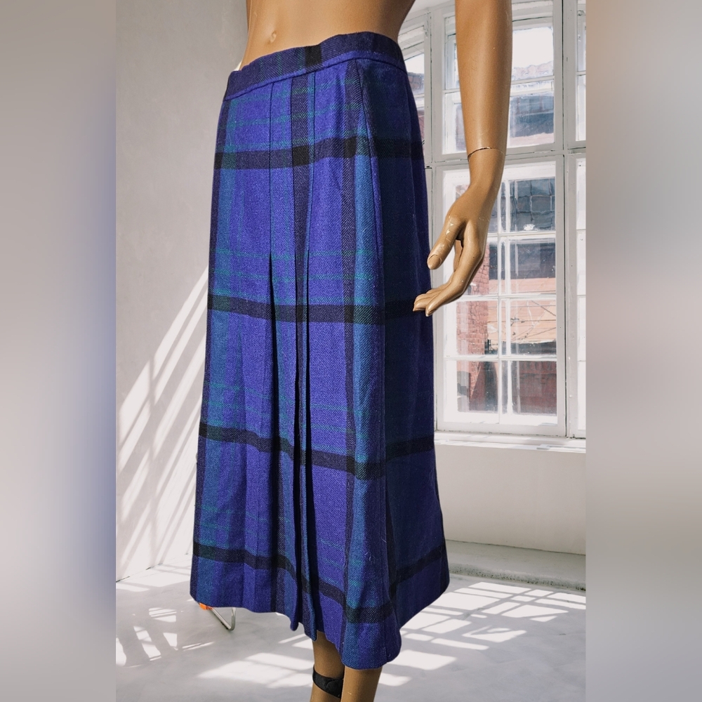 vintage Koret wool plaid skirt long todays size M spring core classy fit feminin